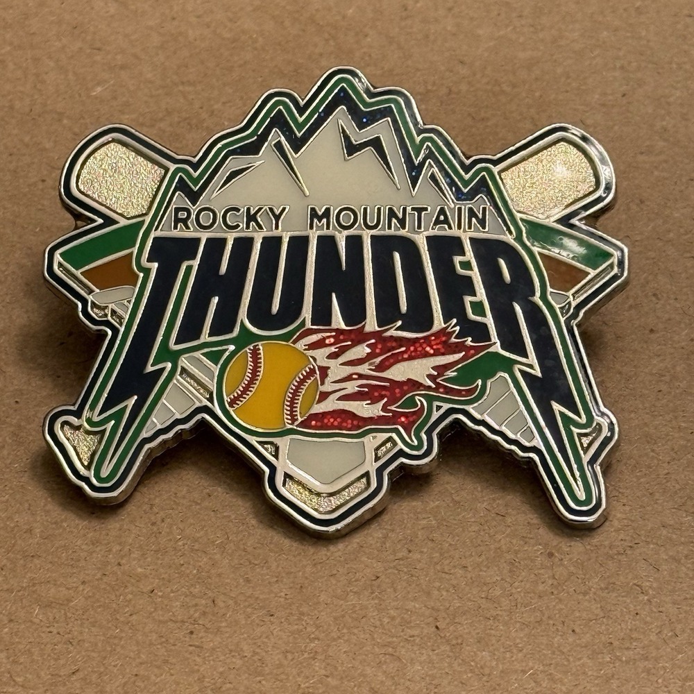 Rocky Mountain Thunder Colorado Fastpitch Softball Girl Women Lapel Trading Pin